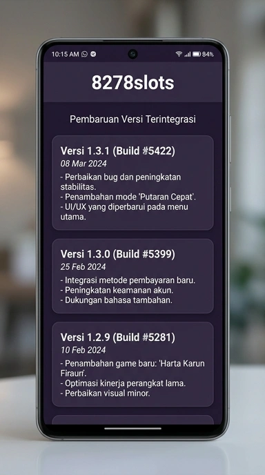 Riwayat Versi 8278slots Untuk Pengguna Android