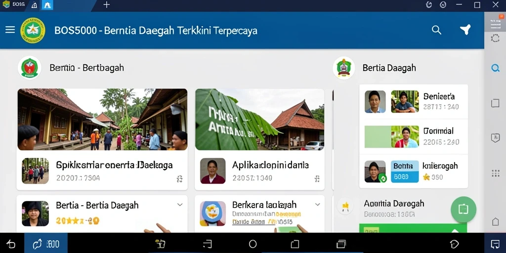 Antarmuka aplikasi BOS5000 yang sederhana dan informatif.