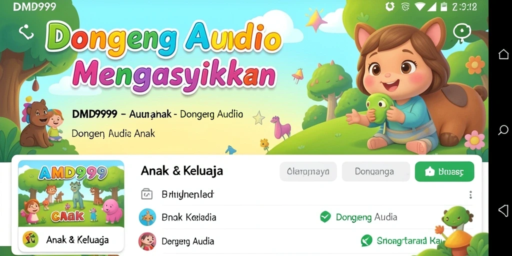 Tampilan antarmuka DMD999 yang menarik dan ramah anak.