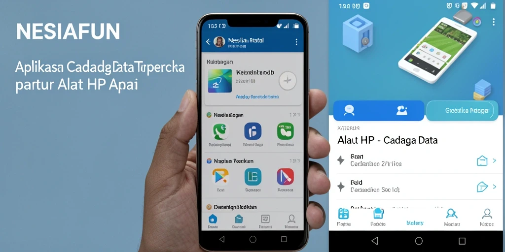Antarmuka sederhana dan fungsional dari NESIAFUN untuk cadangan data.