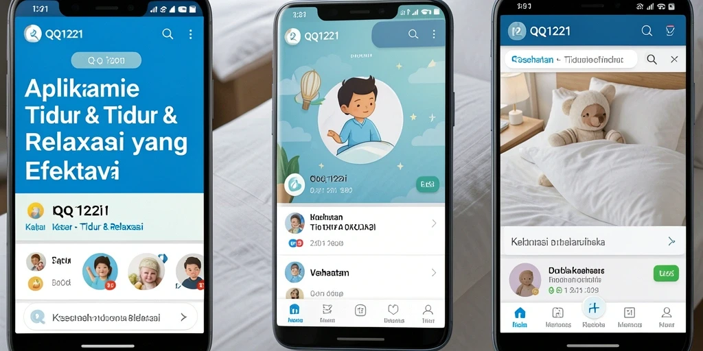 Tampilan antarmuka intuitif dan pilihan fitur Tidur & Relaksasi.