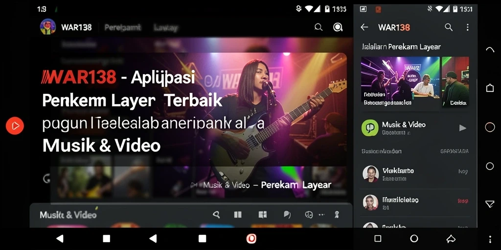 Antarmuka WAR138 yang mudah digunakan untuk perekaman layar.